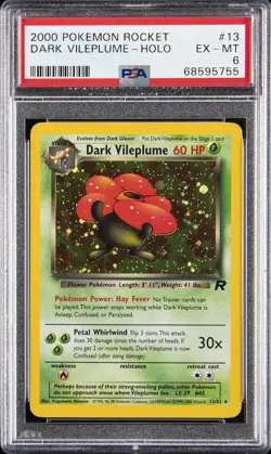 2000 POKEMON ROCKET #13 DARK VILEPLUME-HOLO PSA 6 - Image 1