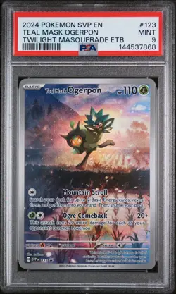 2024 POKEMON SVP EN-SV BLACK STAR PROMO #123 TEAL MASK OGERPON PSA 9 - Image 1
