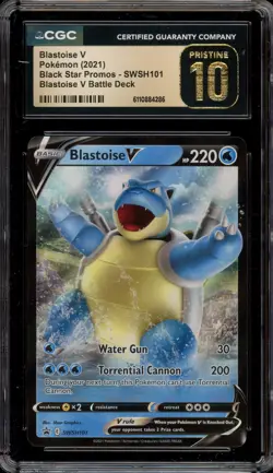 Pokemon Blastoise V Battle Deck Holo Promo SWSH101 CGC 10 Pristine - Image 1