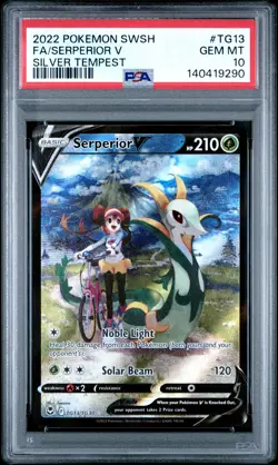 2022 POKEMON SWORD & SHIELD SILVER TEMPEST #TG13 FULL ART/SERPERIOR V PSA 10 - Image 1