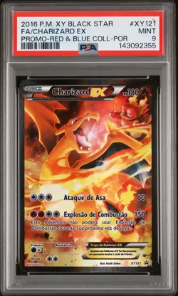 2016 POKEMON XY BLACK STAR PROMO #XY121 FULL ART/CHARIZARD EX PSA 9 - Image 1