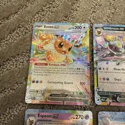 Pokemon TCG Eeveeloutions EX Double Rare Holo Prismatic Evolutions Card Lot - Image 2