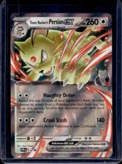2023-25 Pokemon SV Black Star Promos Team Rocket's Persian ex #218 - Image 1