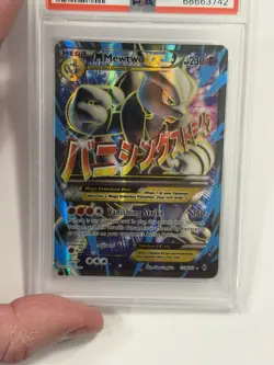 2015 POKEMON XY BREAKTHROUGH #159 FULL ART/M MEWTWO EX PSA 8 Card - Image 2