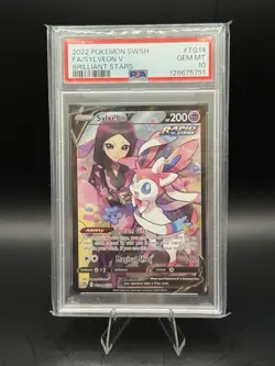 Pokemon TCG Sylveon v Brilliant Stars TG14/TG30 PSA 10 Trainer Gallery - Image 1