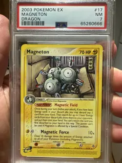 PSA 7 NM Magneton Pokemon EX Dragon 2003 NON HOLO #17 - Image 1