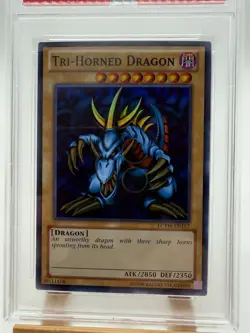 2012 Yugioh Tri Horned Dragon Holo #EN157 PSA 9 Legendary Collection 3 Mega Pack - Image 3