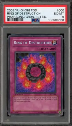 Yu-Gi-Oh! Ring of Destruction Pharaonic Guardian 1st Edition PGD-000 PSA 6 - Image 1