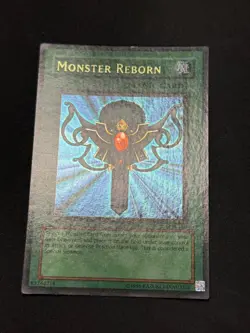 Yugioh Monster Reborn LOB-118 Original 2002 P/MP Unlimited WAVY - Image 2