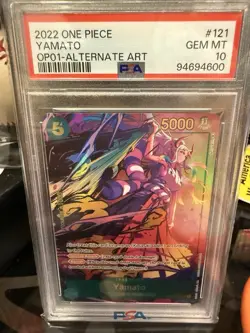 2022 ONE PIECE OP01-ROMANCE DAWN #121 YAMATO ALTERNATE ART PSA 10 - Image 1