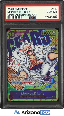 One Piece 2023 Monkey D. Luffy OP05-119 Alternate Art SR GEM MINT PSA 10 - Image 1