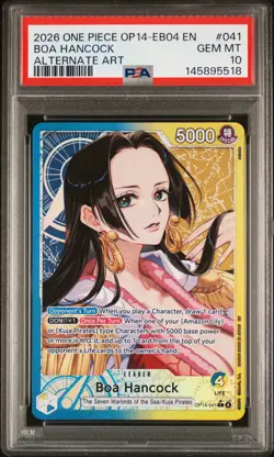 2026 ONE PIECE OP14-EB04-THE AZURE SEA'S SEVEN ALTERNATE ART BOA HANCOCK PSA 10 - Image 1