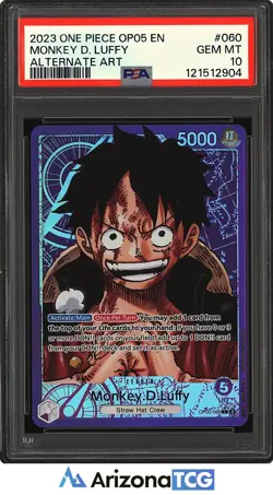 One Piece 2023 Monkey D. Luffy OP05-060 Alternate Art OP05 GEM MINT PSA 10 - Image 1