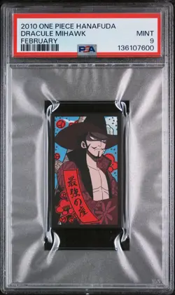 2010 ONE PIECE HANAFUDA FEBRUARY DRACULE MIHAWK PSA 9 - Image 1