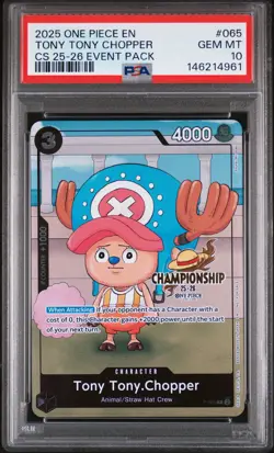 2025 ONE PIECE CHAMPIONSHIP 2025-26 EVENT PACK #065 TONY TONY CHOPPER PSA 10 - Image 1