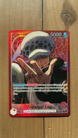 Trafalgar Law OP14-001 L ALTERNATE ART The Azure Seas Seven LEADER One Piece - Image 1