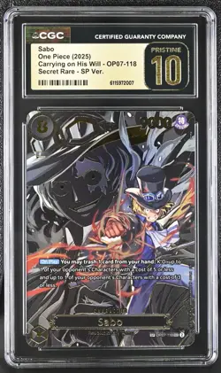 Sabo SP OP07-118 One Piece OP13 Carrying on His Will CGC 10 Pristine English - Image 1