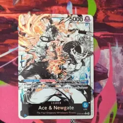 ST22-001 Ace & Newgate (Alt Art) ONE PIECE Card TCG NM English - Image 1