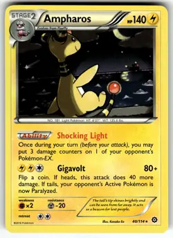 Ampharos - 40/114 (XY Steam Siege) 040/114 Deck Exclusives LP Pokemon Card TCG - Image 1