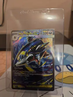 Pokemon Mega Sharpedo EX 122/094 PL1 Full Art Rare Holo Dark Type Card - Image 1