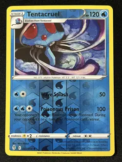 Tentacruel Reverse Holo SWSH07: Evolving Skies #027/203 Pokemon TCG Card - Image 1
