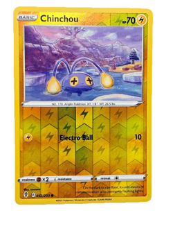 Pokemon Card - CHINCHOU # 052/203 - Reverse Holo - Evolving Skies (2021) - Image 1