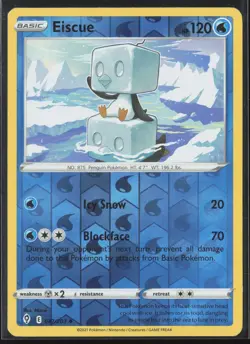 Eiscue Uncommon SWSH07: Evolving Skies 047/203 NM Pokemon Card Reverse Holofoil - Image 1