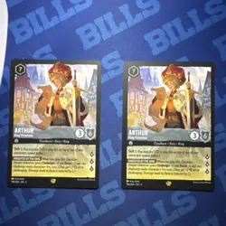 Disney Lorcana Arthur King Victorious Floodborn Hero King 194/204 Lot of 2 Cards - Image 1