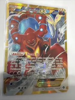 Pokemon TCG Volcanion-EX Steam Siege Holo Card 115/114 Secret Ultra Rare - Image 1