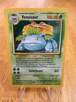 Pokemon TCG Venusaur Holo Rare Card 18/130 2000 Base Set 2 - Image 1