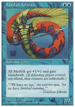 MTG LORD OF ATLANTIS ITALIAN PLAYED - SIGNORE DI ATLANTIDE - 5TH - MAGIC - Image 1