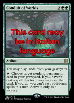 MTG CONDUIT OF WORLDS FOIL EXC - CONTATTO FRA MONDI 163 - ONE PP - MAGIC - Image 1