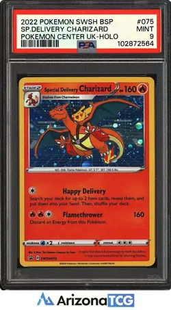 Pokemon 2022 Special Delivery Charizard 075 Sword & Shield Black Star Promo PSA9 - Image 1