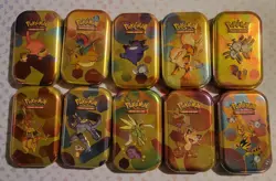 Pokemon TCG Scarlet & Violet 151 Mini Tin Full Set 10-Tins 20-Packs New Sealed - Image 1
