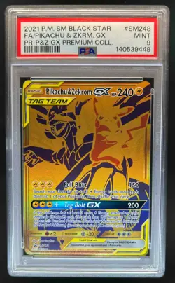 2016-19 Pokemon SM Black Star Promos Pikachu & Zekrom Tag Team #SM248 PSA 9 - Image 1