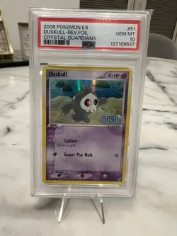 2006 Pokemon EX Duskull Crystal Guardians #51 Reverse Holo PSA 10 Pop 27 - Image 1