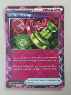 MINTY Pokemon TCG Unfair Stamp Twilight Masquerade 165/167 - Image 1