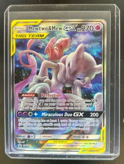 2019 Pokemon SM Black Star Promos Mewtwo & Mew Tag Team #SM191 - Image 1