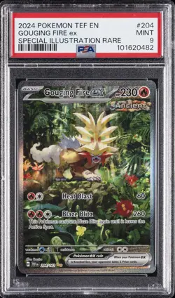 2024 POKEMON TEMPORAL FORCES SPECIAL ILLUSTRATION RARE GOUGING FIRE EX PSA 9 - Image 1