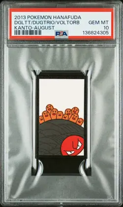 2013 POKEMON HANAFUDA KANTO AUGUST DIGLETT/DUGTRIO/VOLTORB PSA 10 - Image 1