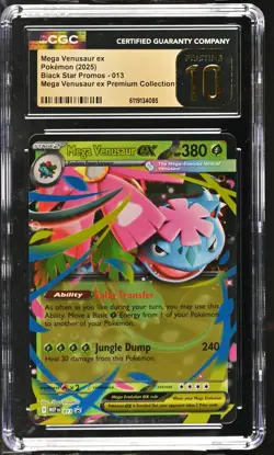 CGC 10 PRISTINE Mega Venusaur EX 013 MEP013 PREMIUM COLLECTION Pokemon Card 085 - Image 1