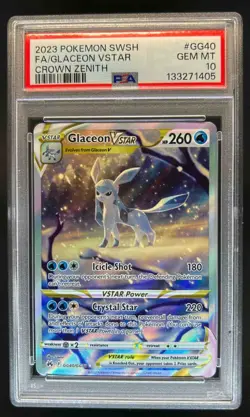 2023 Pokemon SWSH Glaceon VST Galarian Gallery Full Art #GG40/GG70 PSA 10 - Image 1