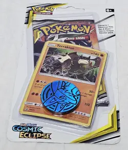 Pokemon Sun & Moon Cosmic Eclipse Booster Blister Pack Terrakion & Mismagius - Image 3