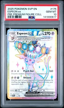 2025 POKEMON SVP PROMO PRE PREMIUM FIGURE COLLECTION #175 ESPEON EX PSA 10 - Image 1