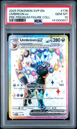 2025 POKEMON SVP PROMO PRE PREMIUM FIGURE COLLECTION #176 UMBREON EX PSA 10 - Image 1