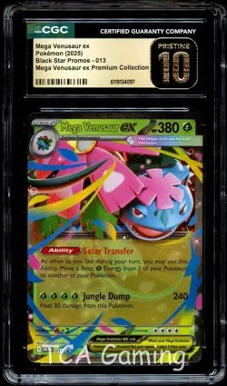 CGC 10 PRISTINE Mega Venusaur Ex 013 MEP Promos MEP013 Pokemon Card 097 - Image 1