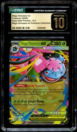 CGC 10 PRISTINE Mega Venusaur Ex 013 MEP Promos MEP013 Pokemon Card 097 - Image 2