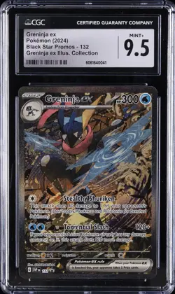 2024 POKEMON BLACK STAR PROMOS GRENINJA EX ILLUSTRATION COLL GRENINJA EX CGC 9.5 - Image 1