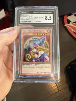 2012 Yugioh Dark Magician Girl Secret Rare Holo LCYW-EN002 CGC 8.5 - Image 1