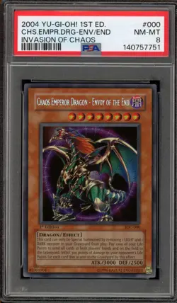 Yu-Gi-Oh! Chaos Emperor Dragon Envoy of the End 1st Edition IOC-000 PSA 8 - Image 1